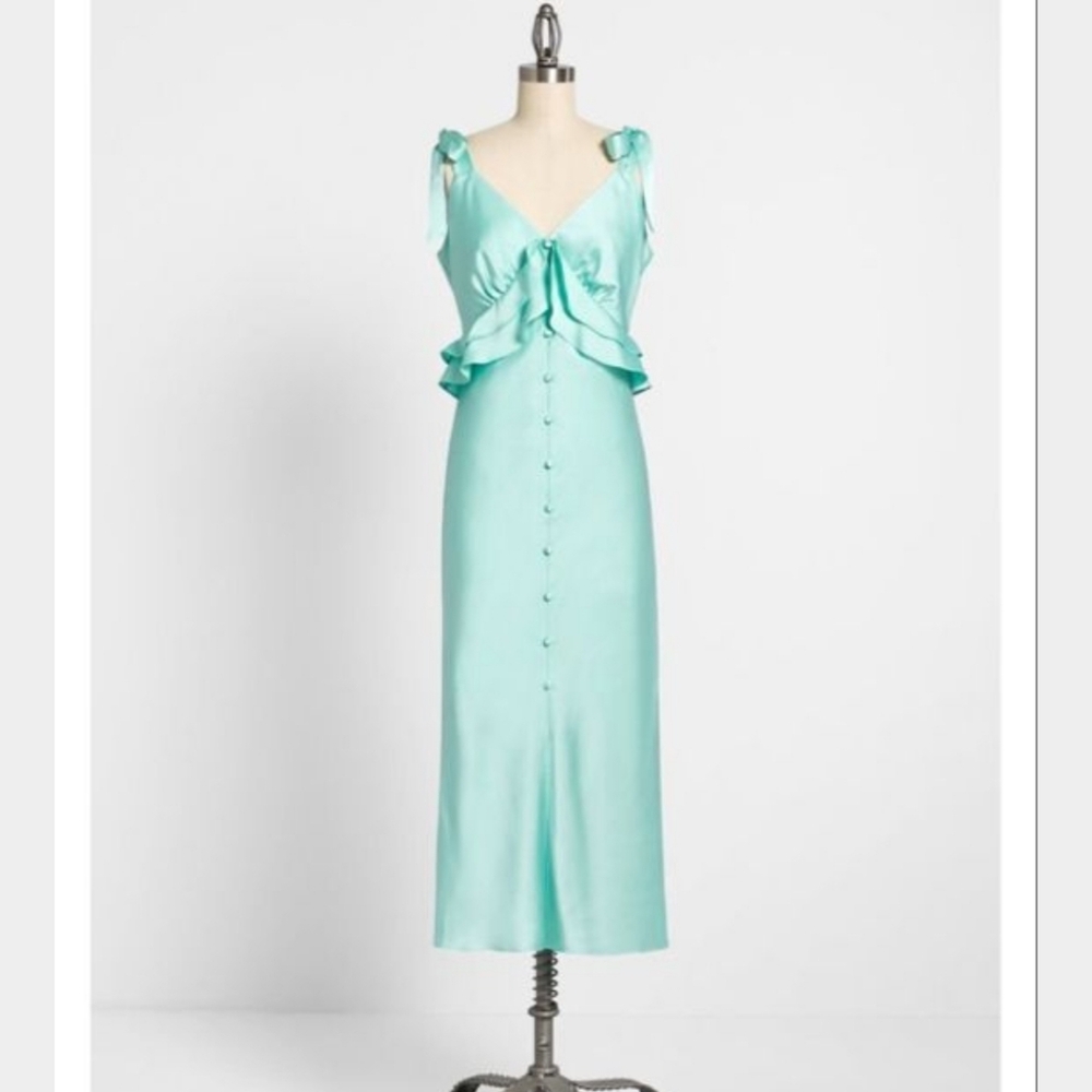 Hutch Light Green Backless Dress